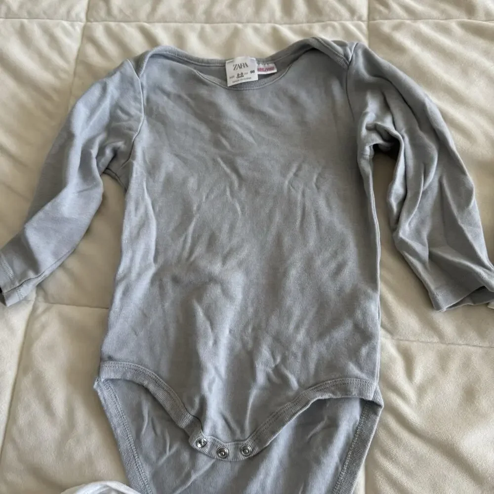 Lot of 4 long sleeve bodysuit Zara H&M Cloud Island 2-3Y 18M bunny sheep